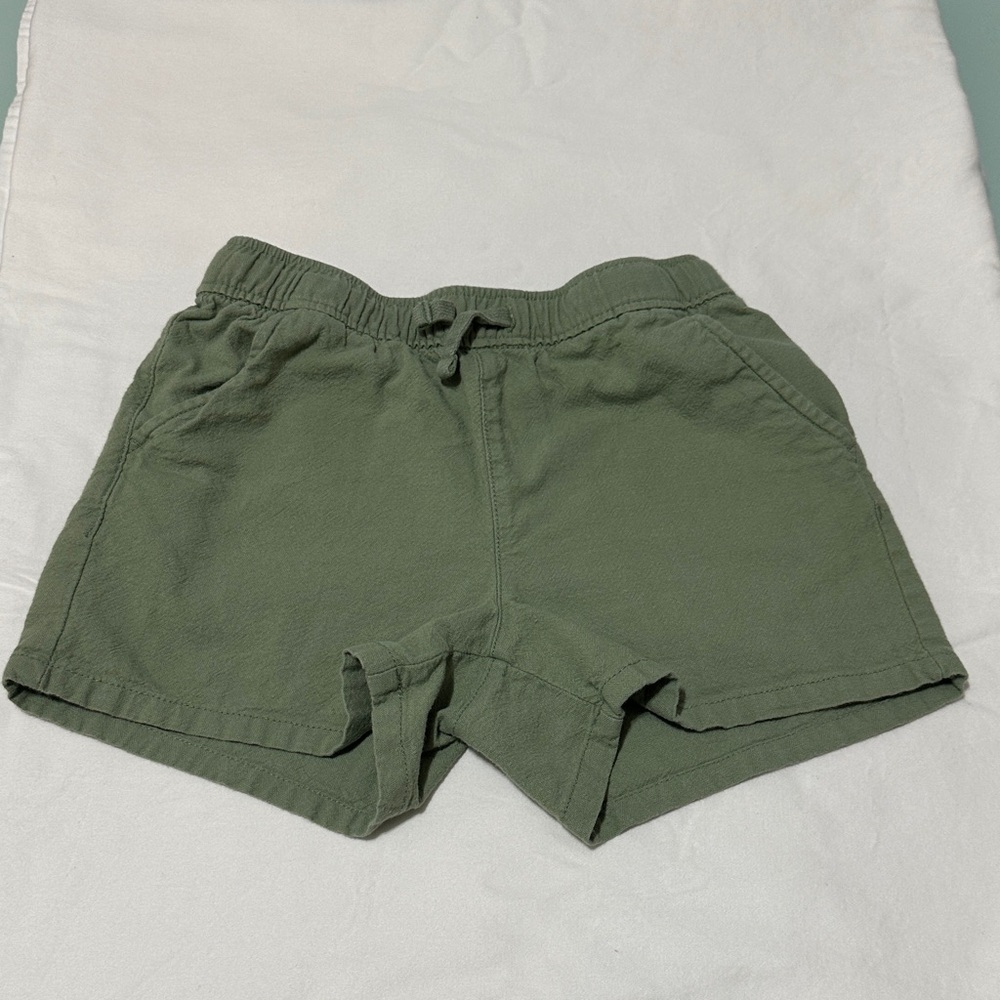 Green Casual Shorts